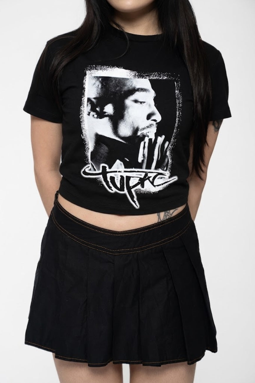 Tupac Spray Photo Crop Top product image 3