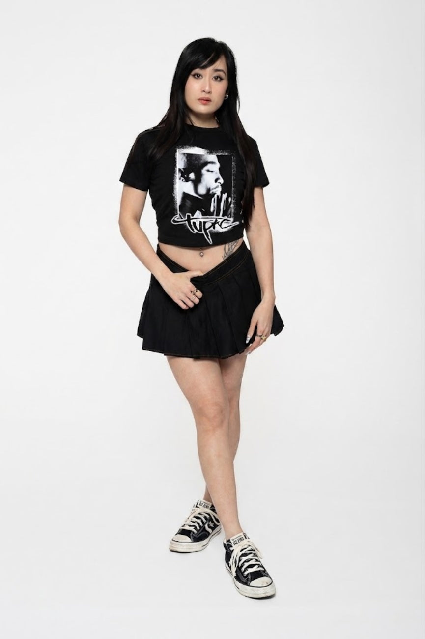 Tupac Spray Photo Crop Top product image 5