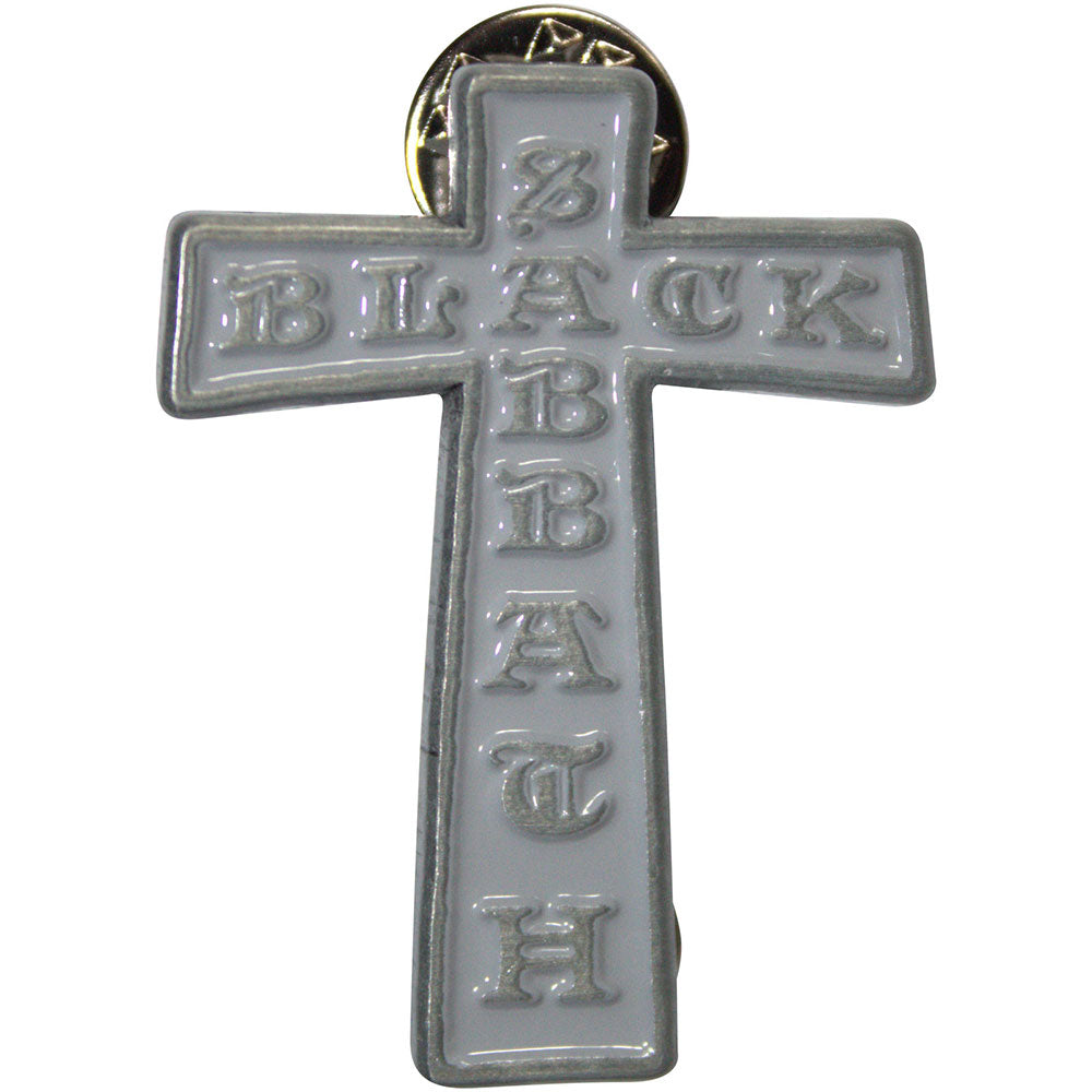 Black Sabbath Cross Band Logo Pin Badge