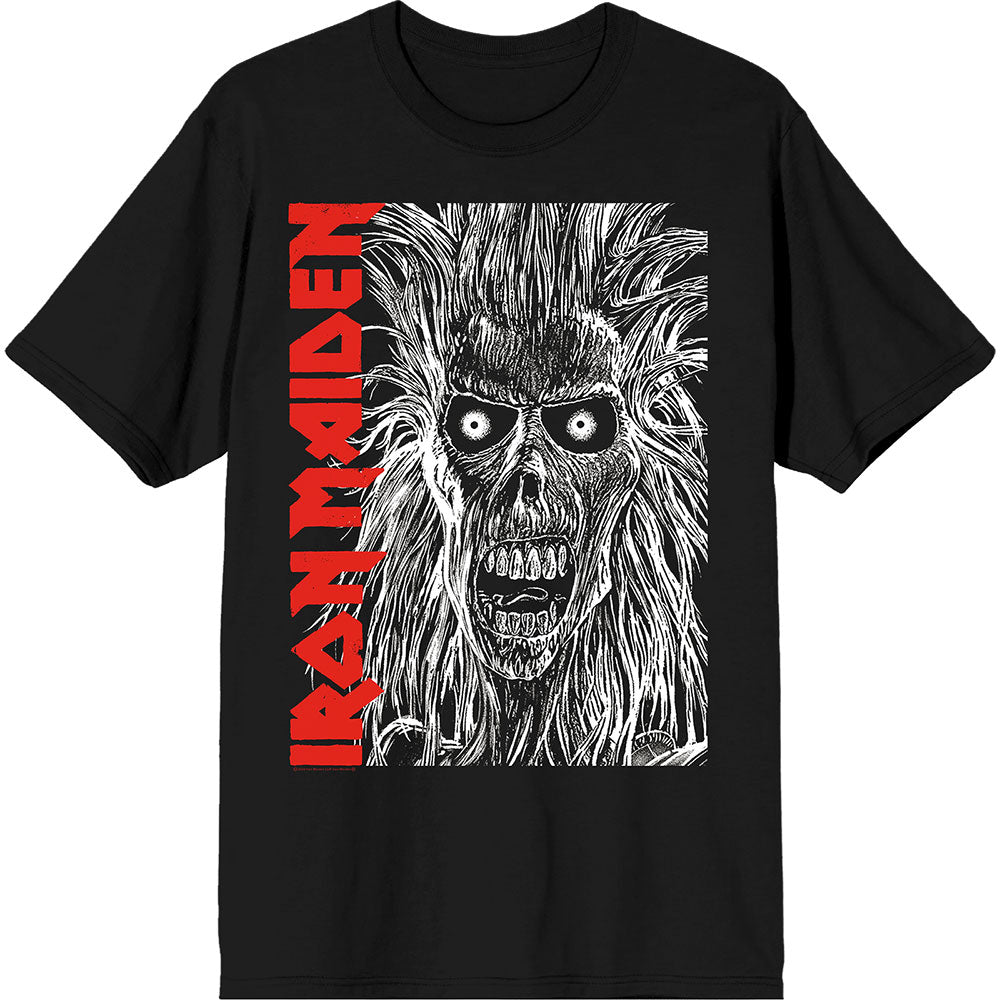 Iron Maiden Eponymous Face Red Logo T Shirt product image 1