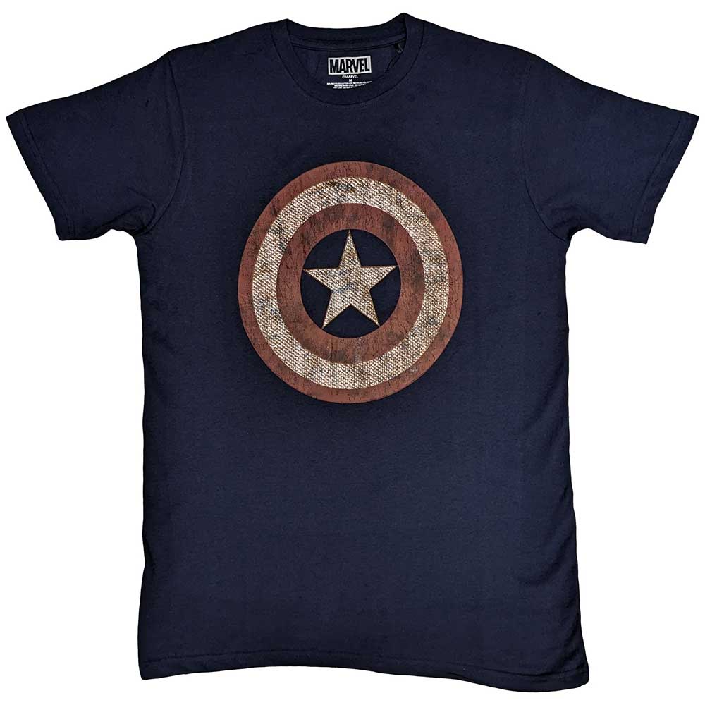 Captain America Embroidered Shield Marvel T Shirt product image 1