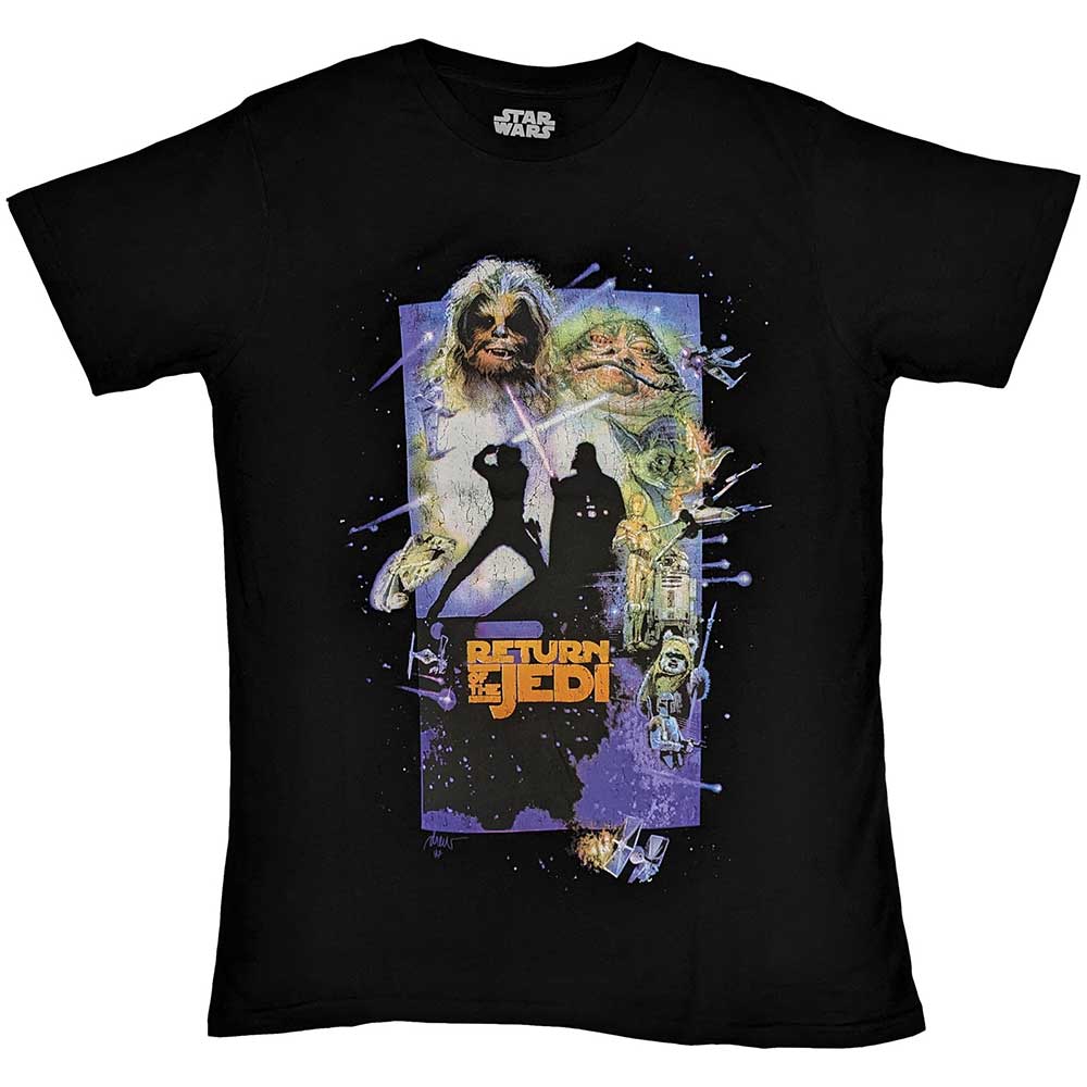 Star Wars T Shirt Return Of The Jedi Poster new Official Mens Black