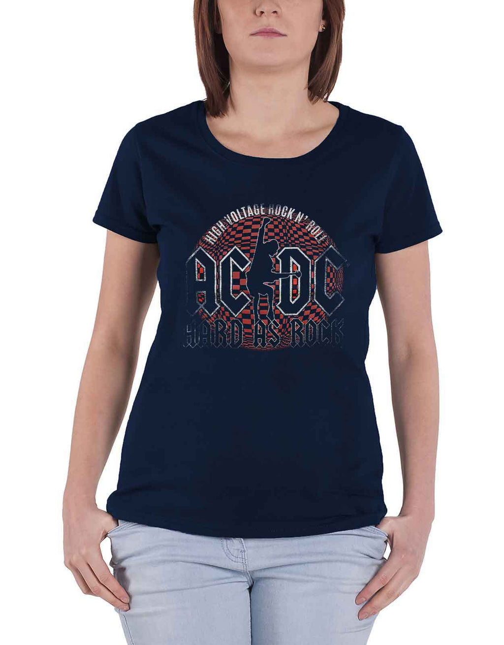 AC/DC Hard As Rock Skinny Fit T Shirt product image 1
