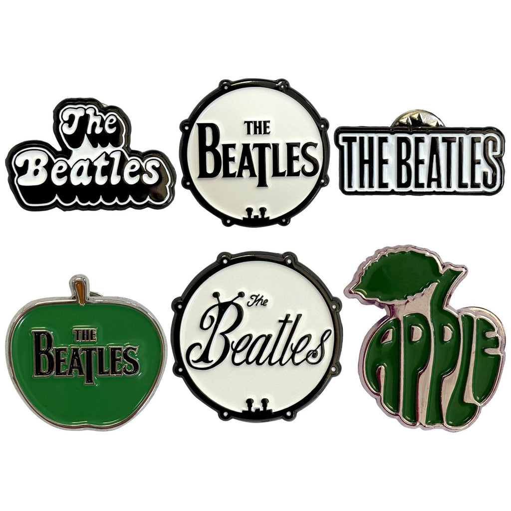 The Beatles Band Logos Boxed Pin Badge Set