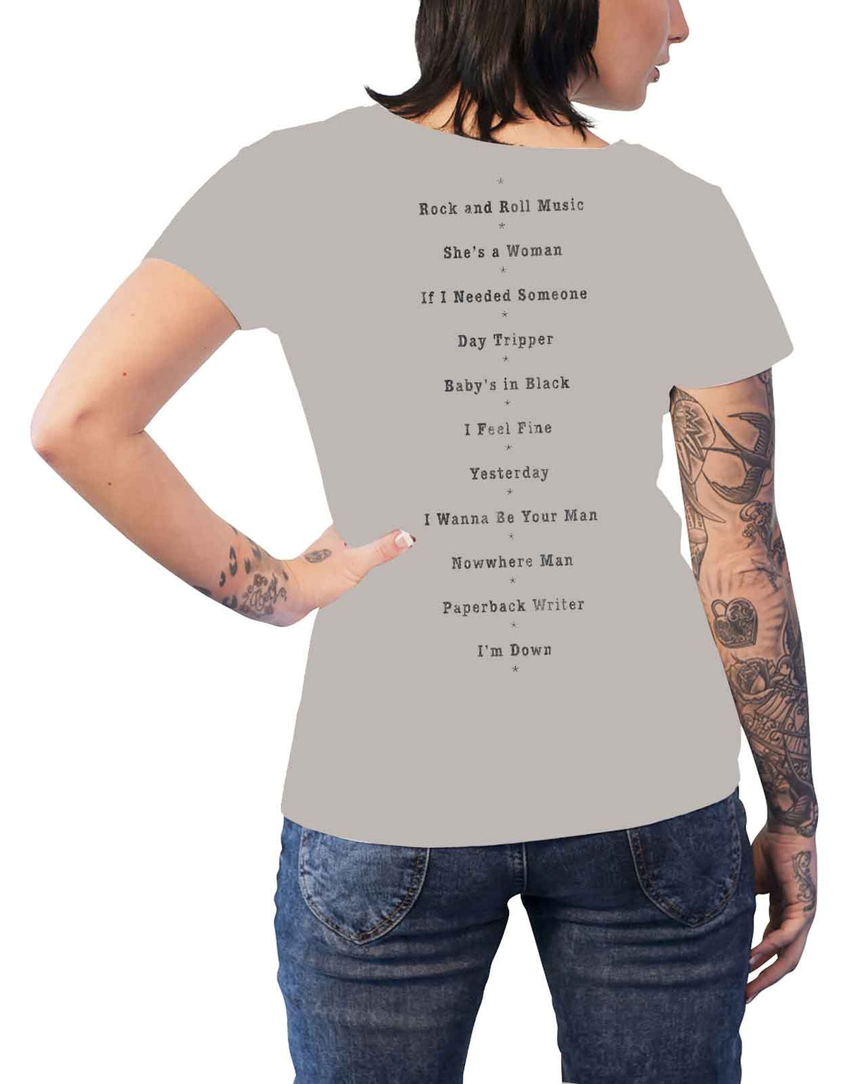 The Beatles Budokan Set List Skinny Fit T Shirt product image 2