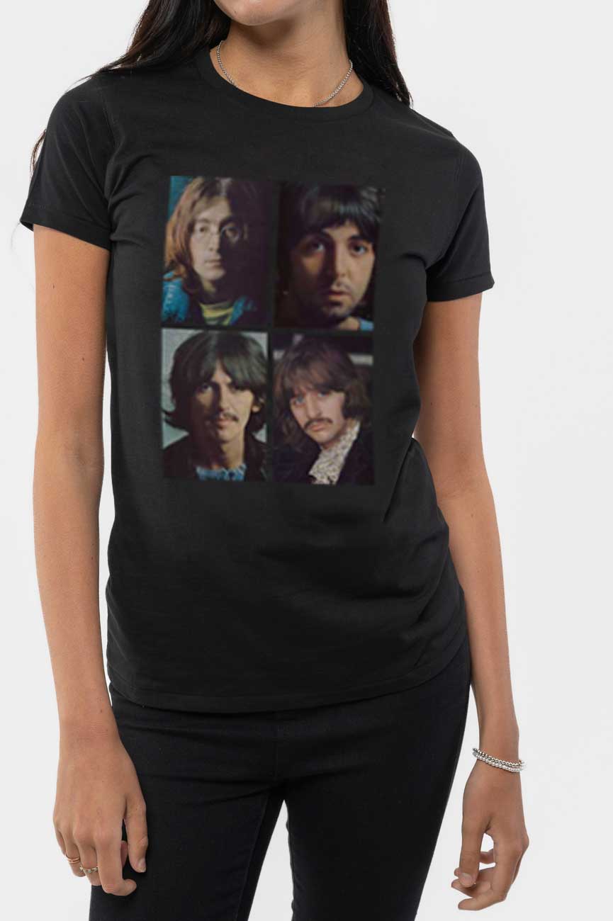 The Beatles White Album Faces Skinny Fit T Shirt product image 2