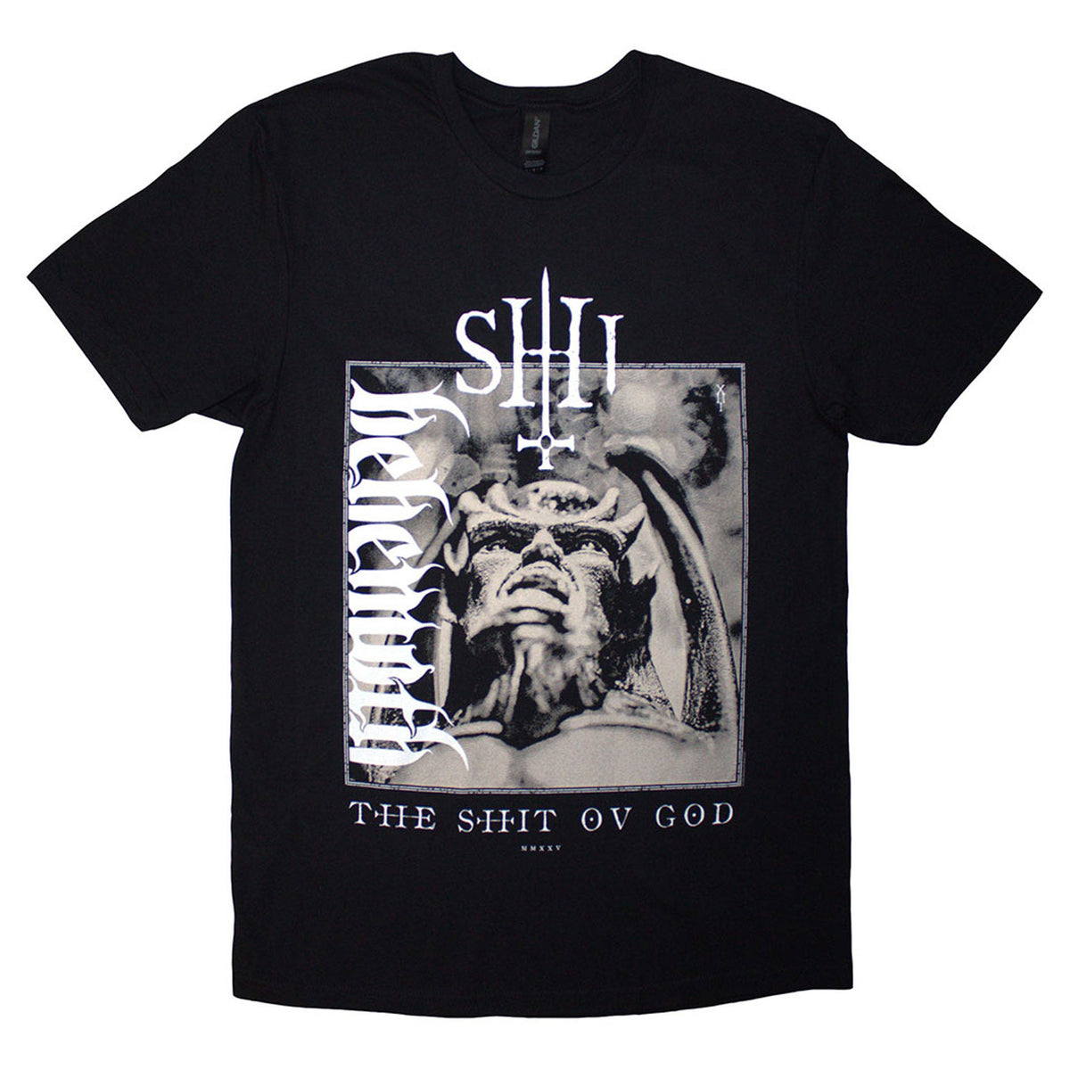 Behemoth The Shit Ov God Vertical Logo Cover T Shirt product image 1