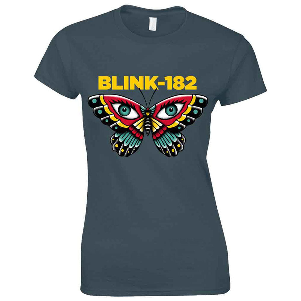 Blink 182 Butterfly Band Logo Skinny Fit T Shirt product image 1
