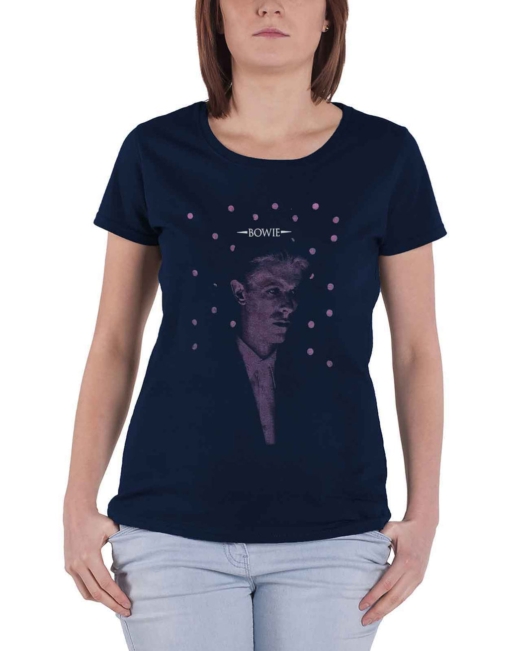 David Bowie Dots Skinny Fit T Shirt product image 1