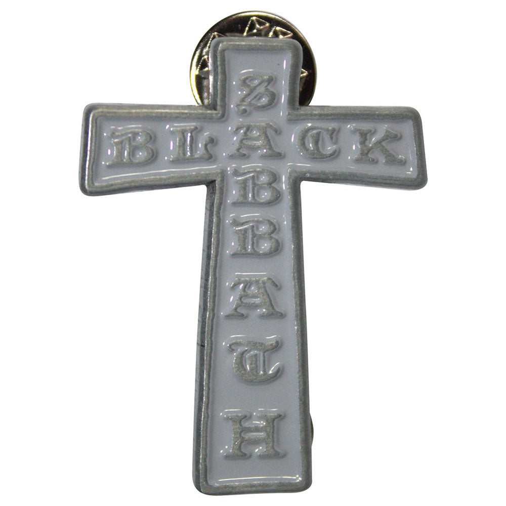 Black Sabbath Cross Band Logo Pin Badge