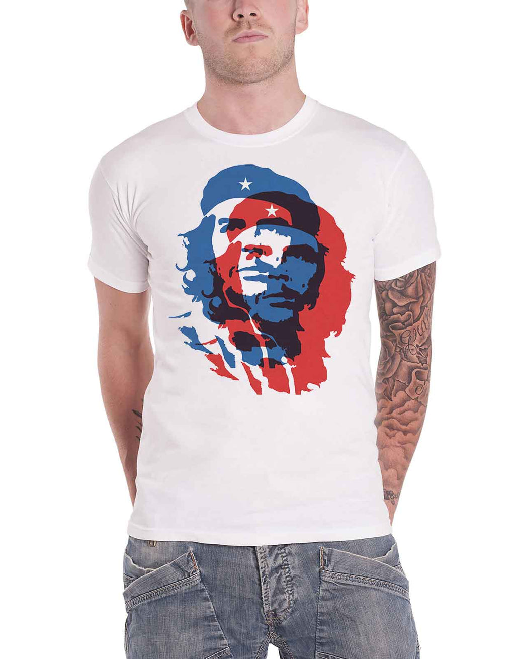 Che Guevara T Shirt Blue And Red Portrait Cuban Revolution product image 1