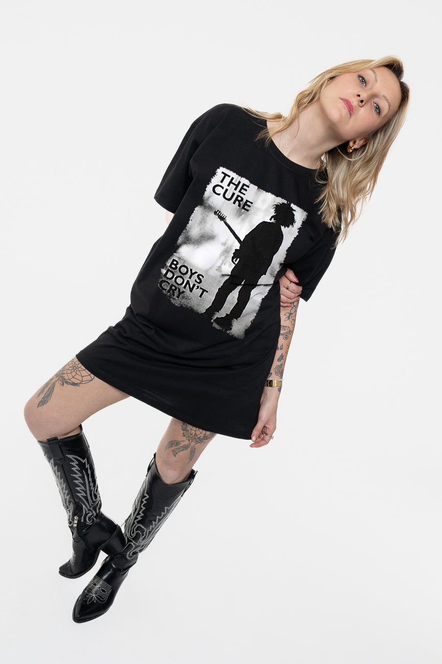 The Cure Boys Dont Cry Black And White T Shirt Dress product image 3