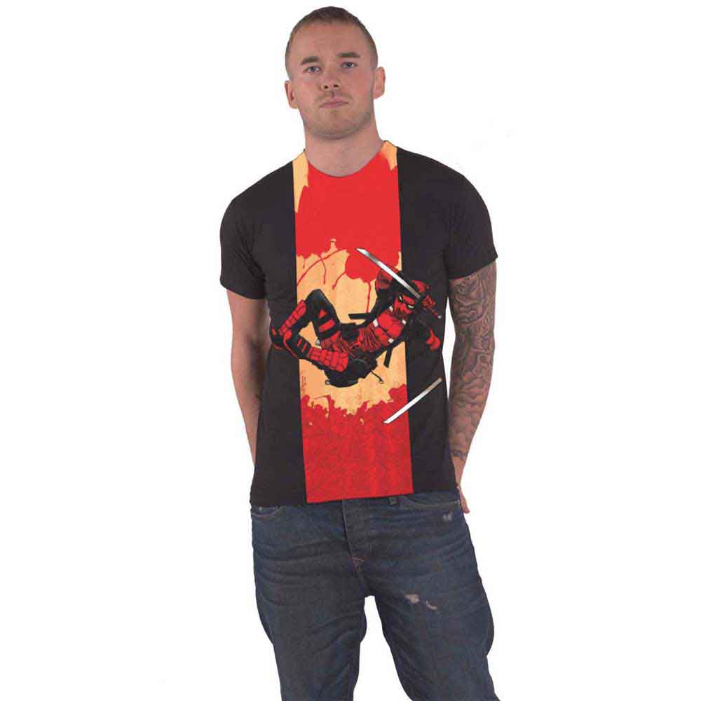 Deadpool T Shirt Samurai new Official Marvel Black product image 1