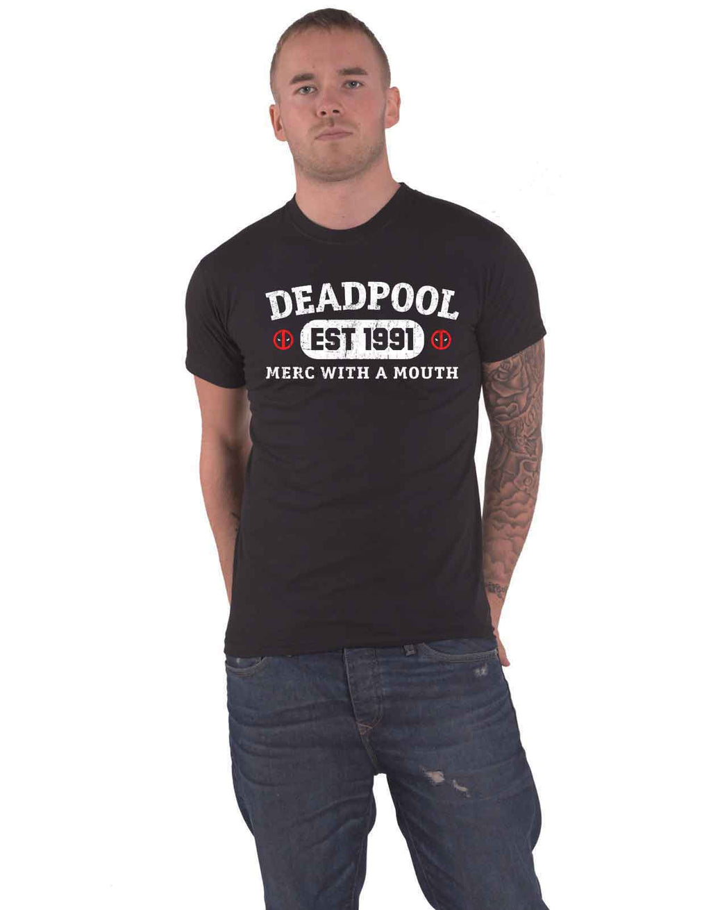 Deadpool T Shirt Merc With A Mouth new Official Marvel product image 1