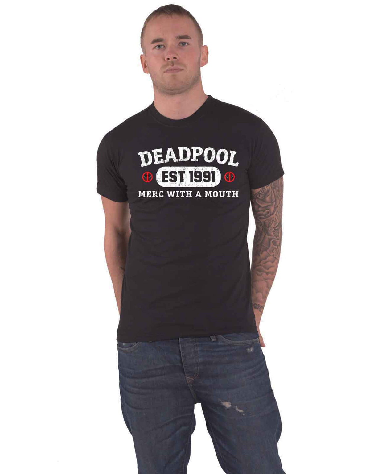Deadpool T Shirt Merc With A Mouth new Official Marvel product image 1