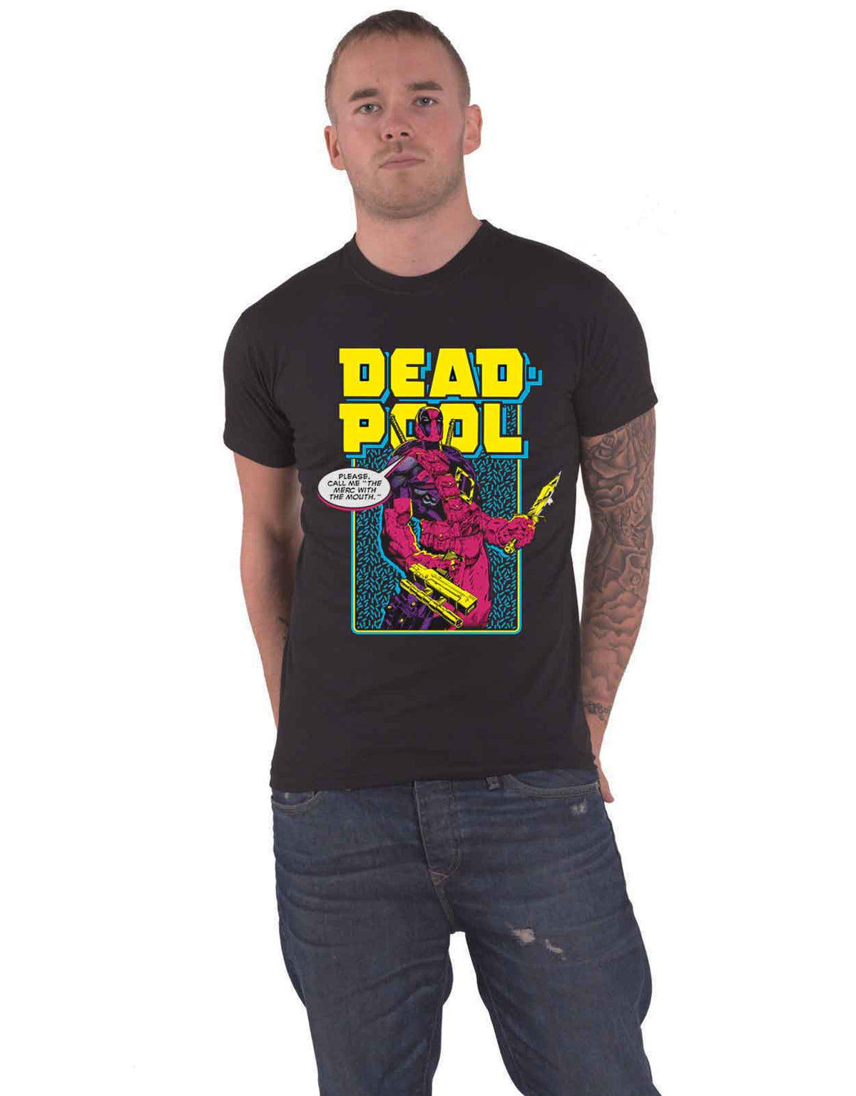 Deadpool T Shirt Comic Merc new Official Marvel Comics Mens product image 1