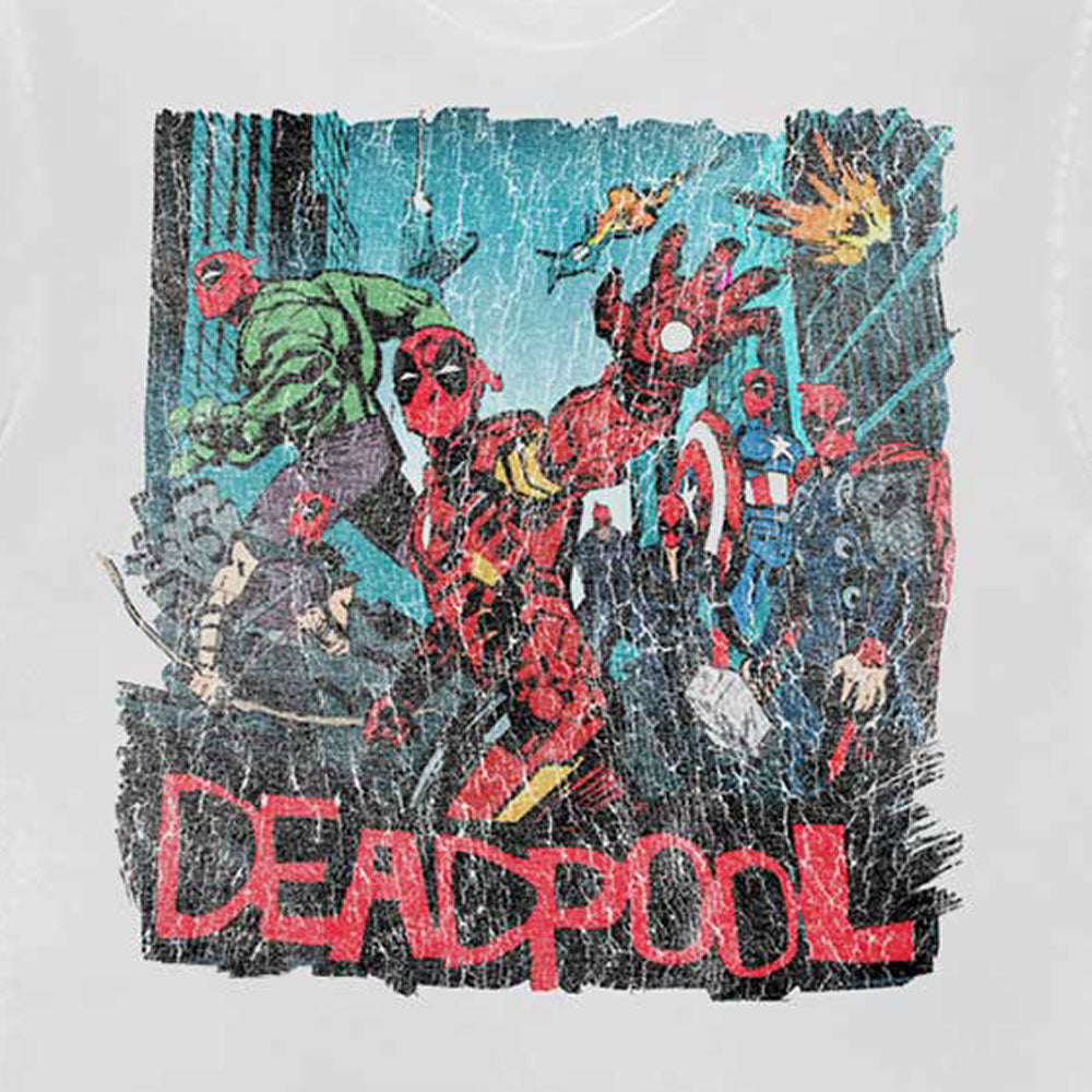 Deadpool Hero Scene Vintage T Shirt product image 2