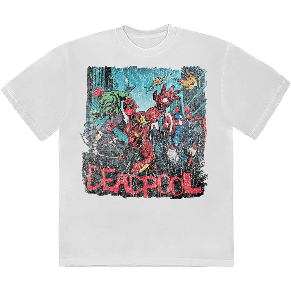 Deadpool Hero Scene Vintage T Shirt product image 1
