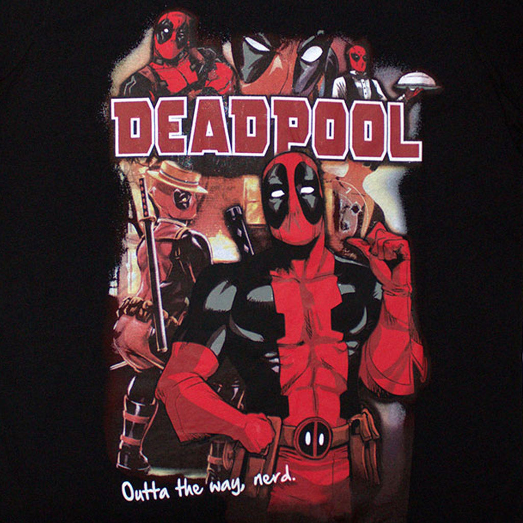 Deadpool Outta The Way Nerd T Shirt product image 2