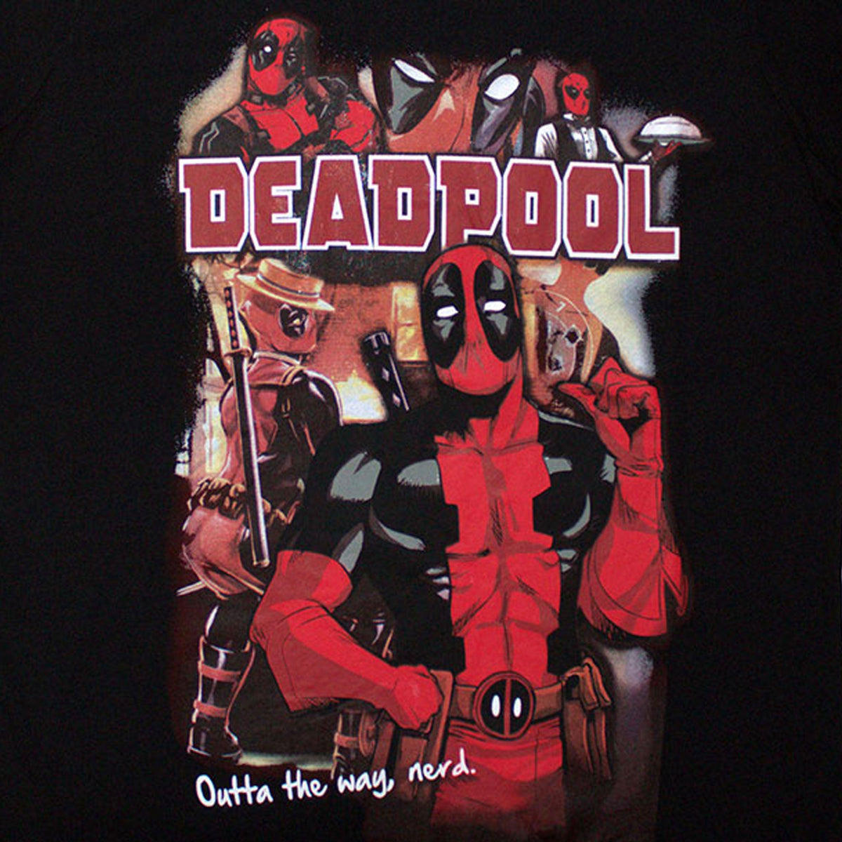 Deadpool Outta The Way Nerd T Shirt product image 2