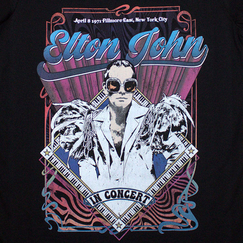 Elton John Psych Vintage Womens T Shirt product image 2