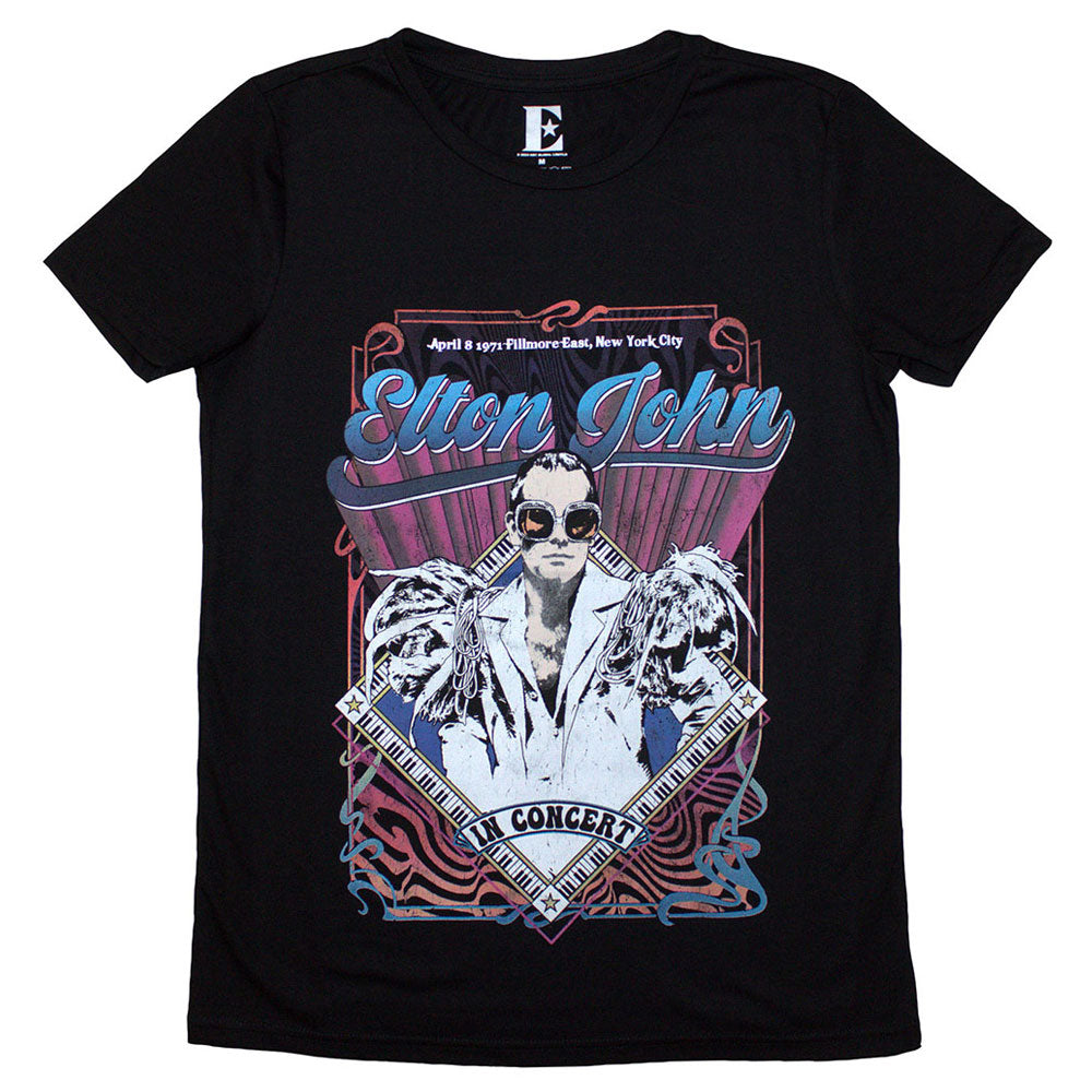 Elton John Psych Vintage Womens T Shirt product image 1