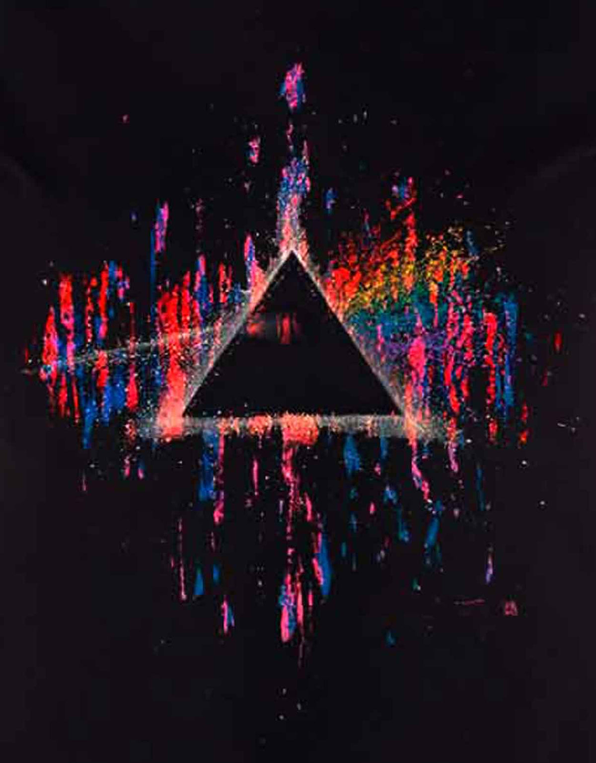 Pink Floyd Dark Side Of The Moon Blue Splat Skinny Fit T product image 2