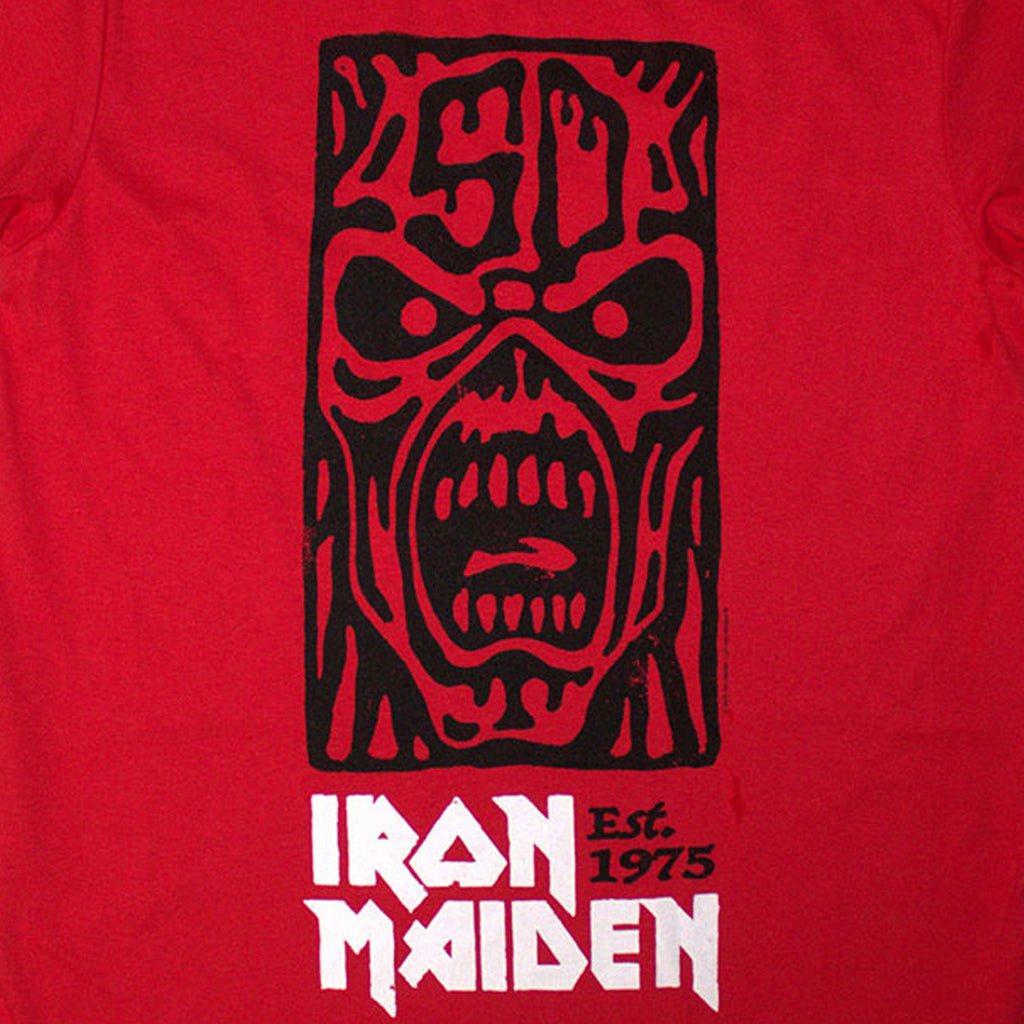 Iron Maiden Est 1975 Stamp Logo Black T Shirt product image 2