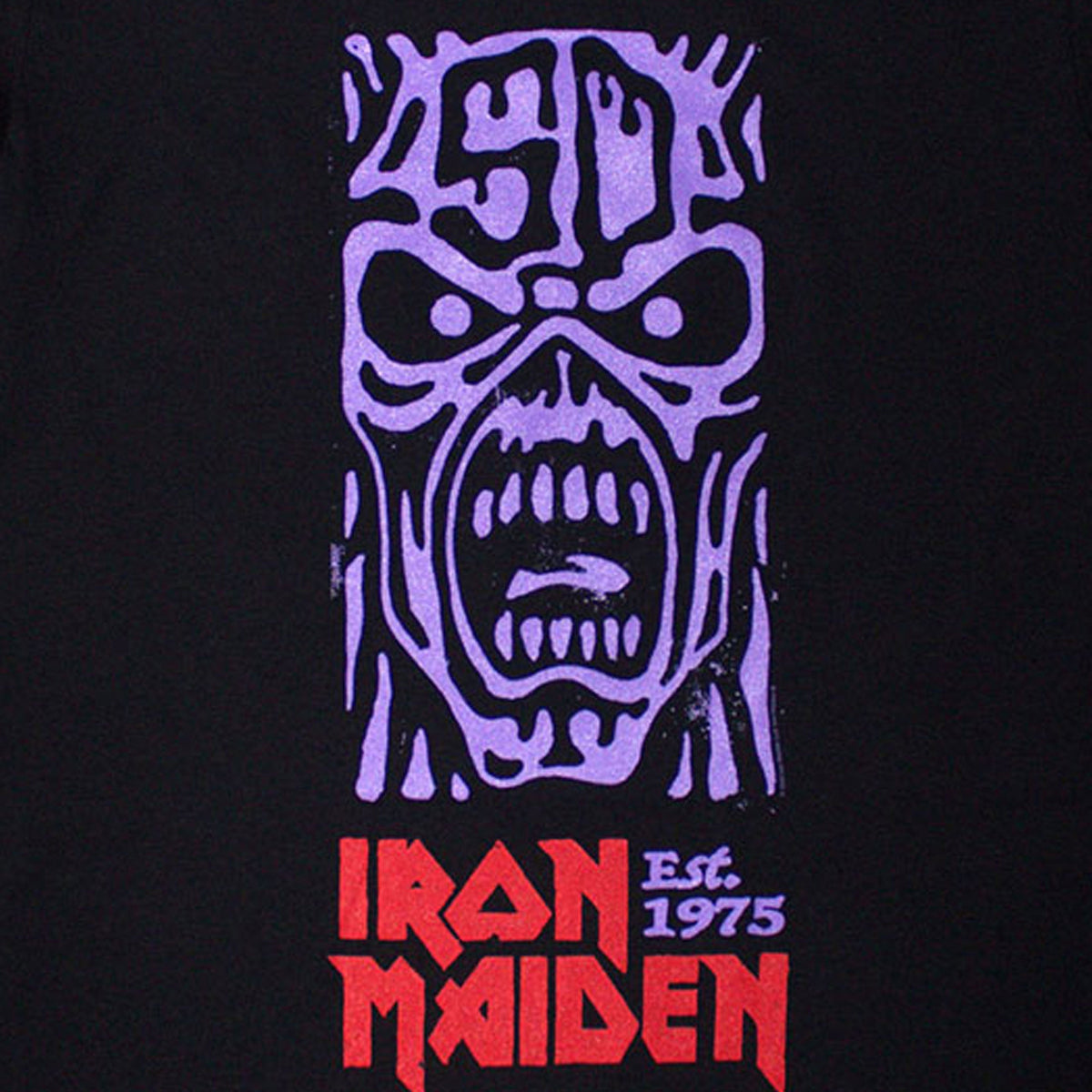 Iron Maiden Est 1975 Stamp Logo Purple T Shirt product image 2
