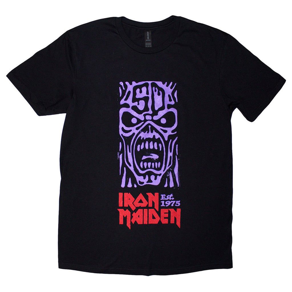 Iron Maiden Est 1975 Stamp Logo Purple T Shirt product image 1