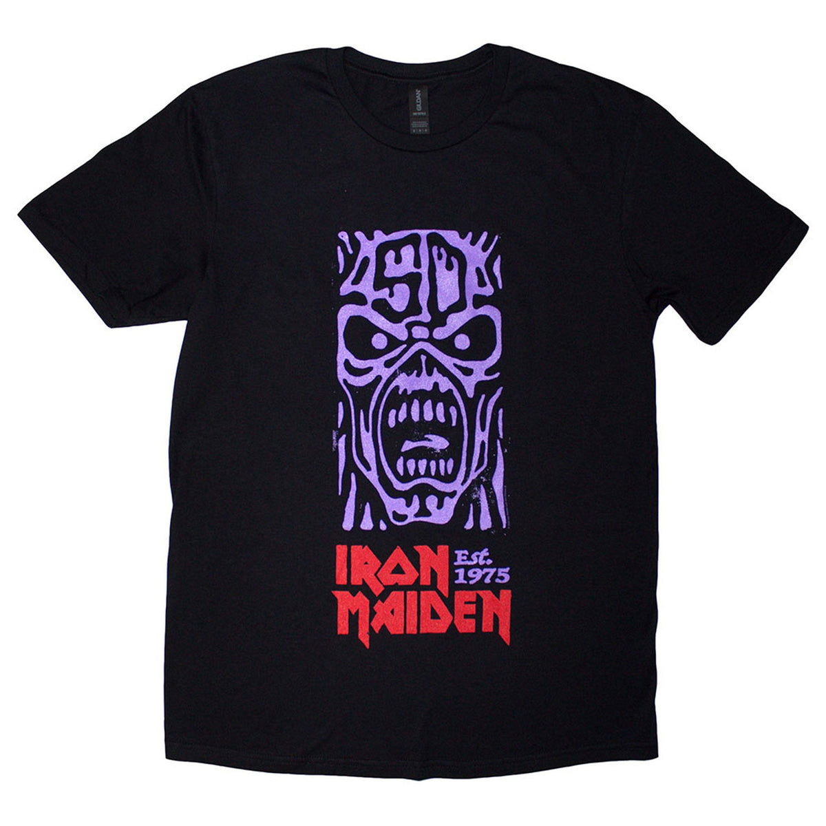Iron Maiden Est 1975 Stamp Logo Purple T Shirt product image 1