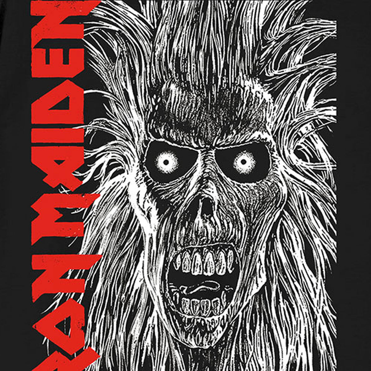 Iron Maiden Eponymous Face Red Logo T Shirt product image 2