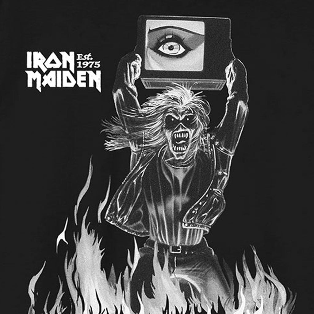 Iron Maiden Est 1975 Holy Smoke Flames Crop T Shirt product image 2