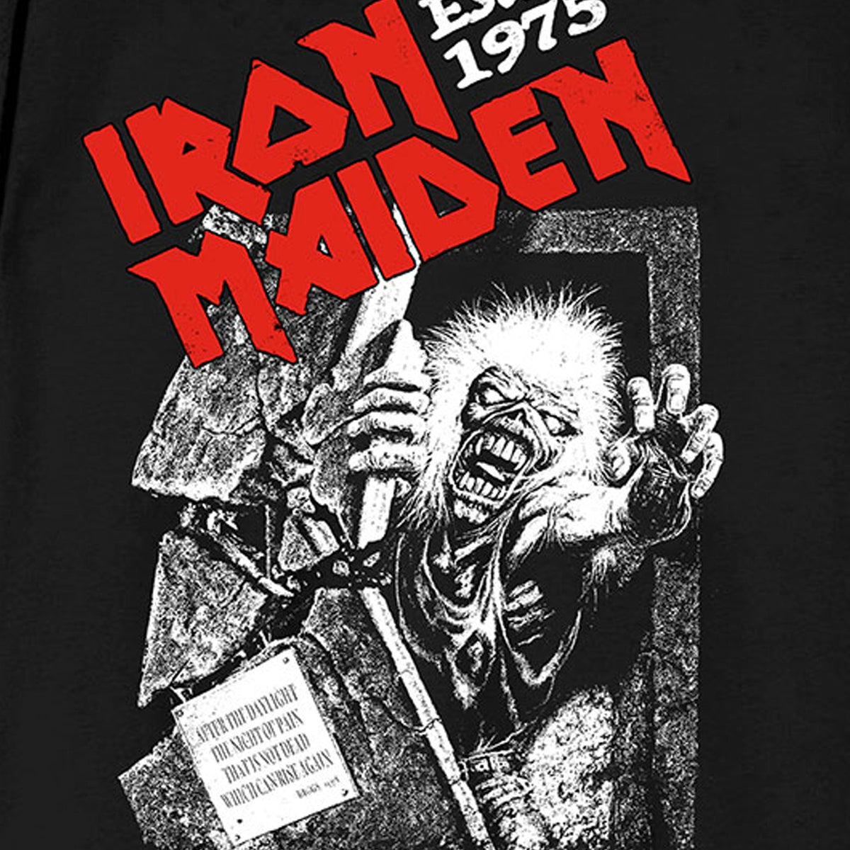 Iron Maiden Est 1975 No Prayer Grave Red Logo T Shirt product image 2