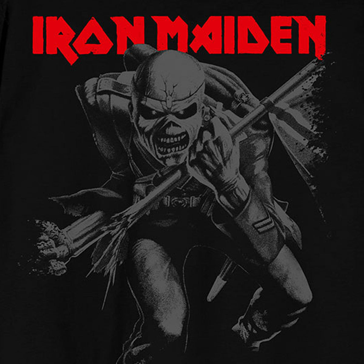 Iron Maiden 50 Trooper Crop Grey T Shirt product image 2