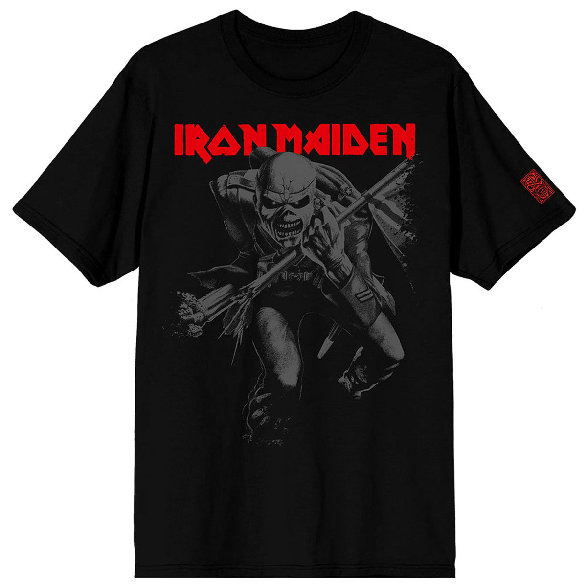 Iron Maiden 50 Trooper Crop Grey T Shirt product image 1