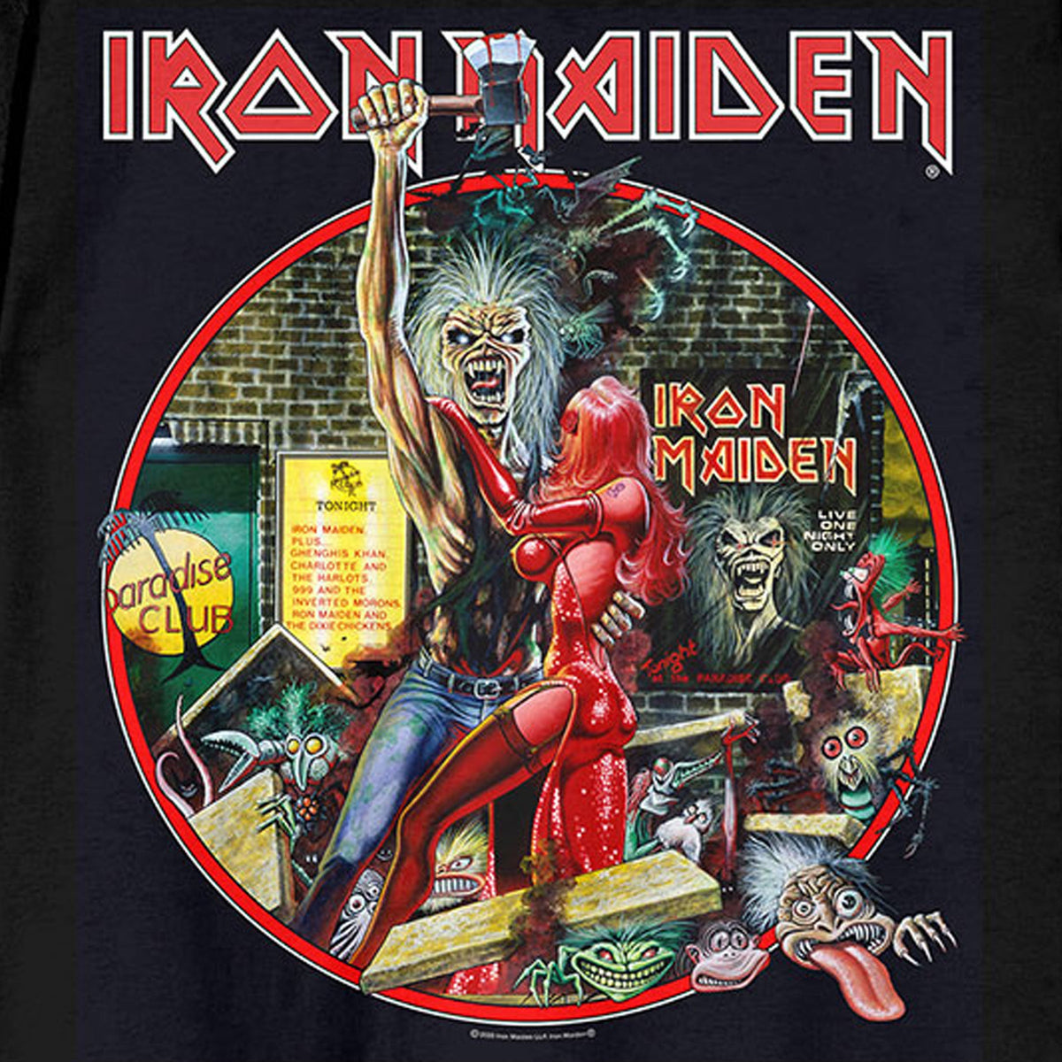 Iron Maiden Paradise Club Circle T Shirt product image 2