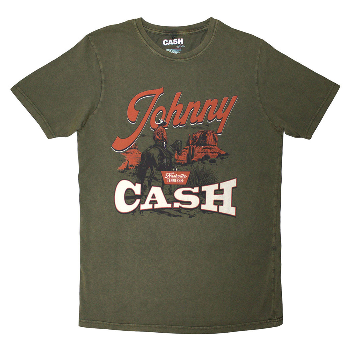 Johnny Cash Desert Cowboy Stone Wash T Shirt product image 1