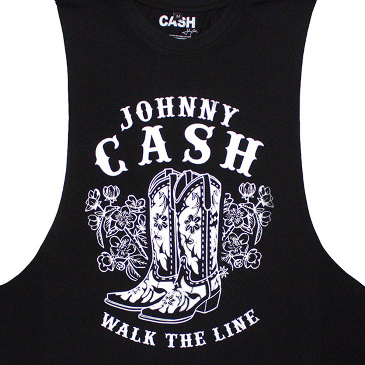 Johnny Cash Walk The Line Boots Vest Top product image 2