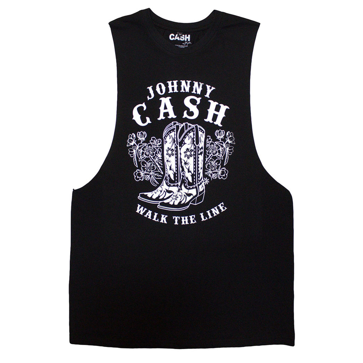 Johnny Cash Walk The Line Boots Vest Top product image 1