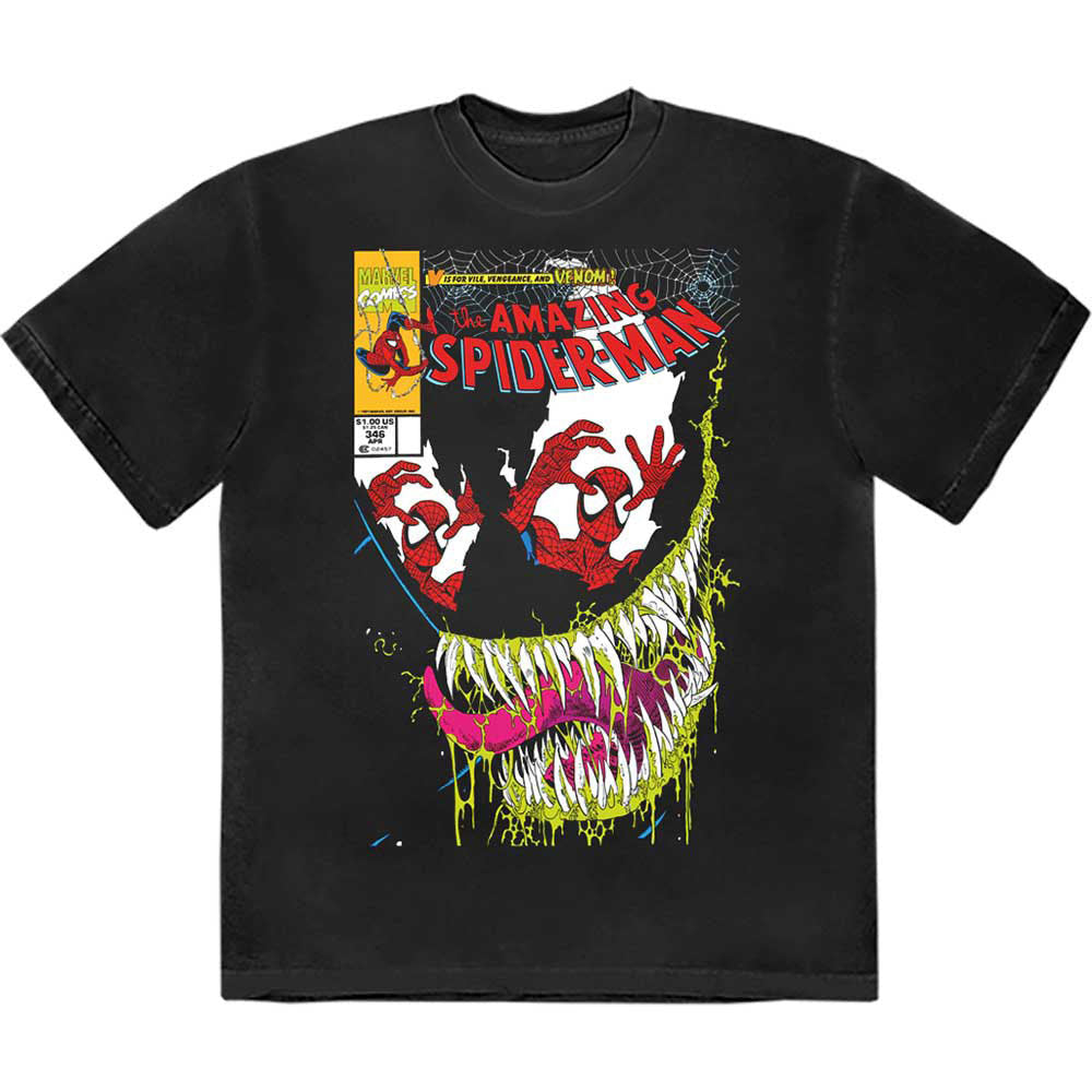 Spiderman V Is For Venom Comic Cover Marvel T Shirt product image 1