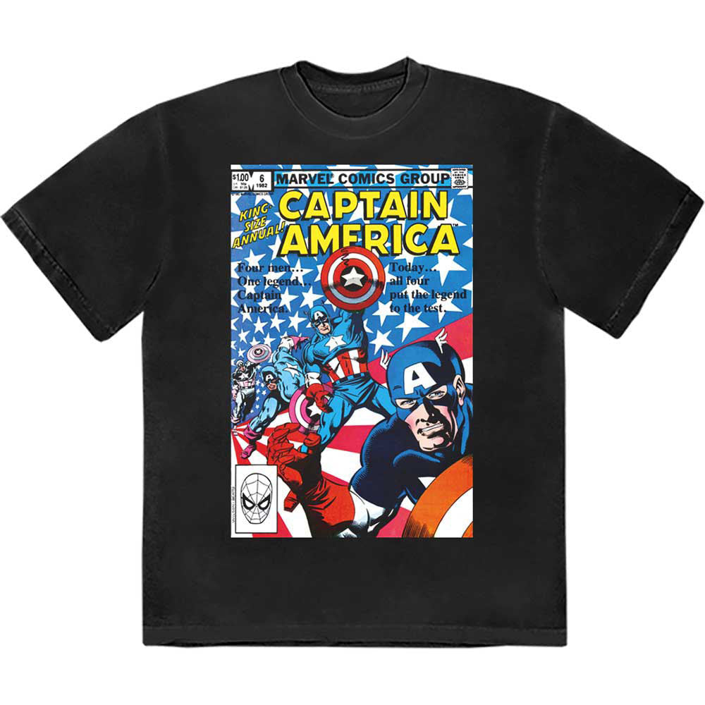 Many Captain Americas Comic Cover Marvel T Shirt product image 1