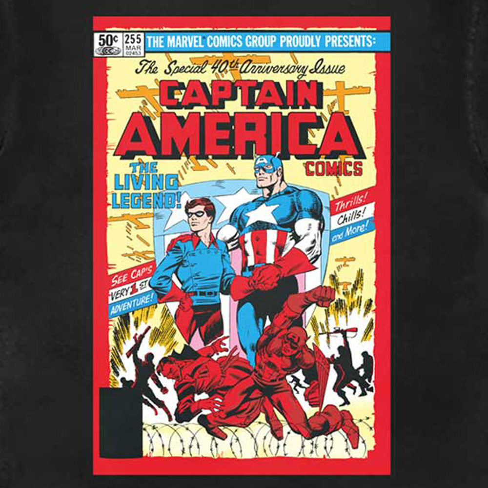Captain America Living Legend Comic Cover Marvel T Shirt product image 2