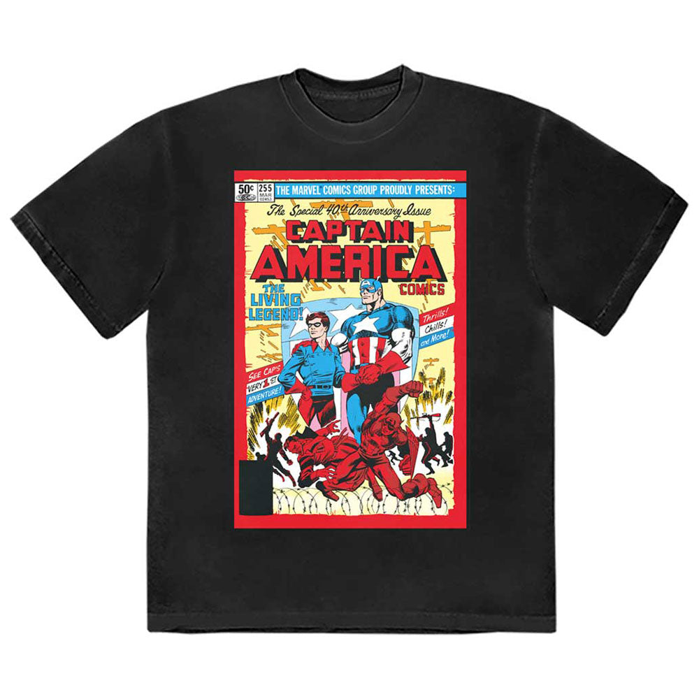 Captain America Living Legend Comic Cover Marvel T Shirt product image 1