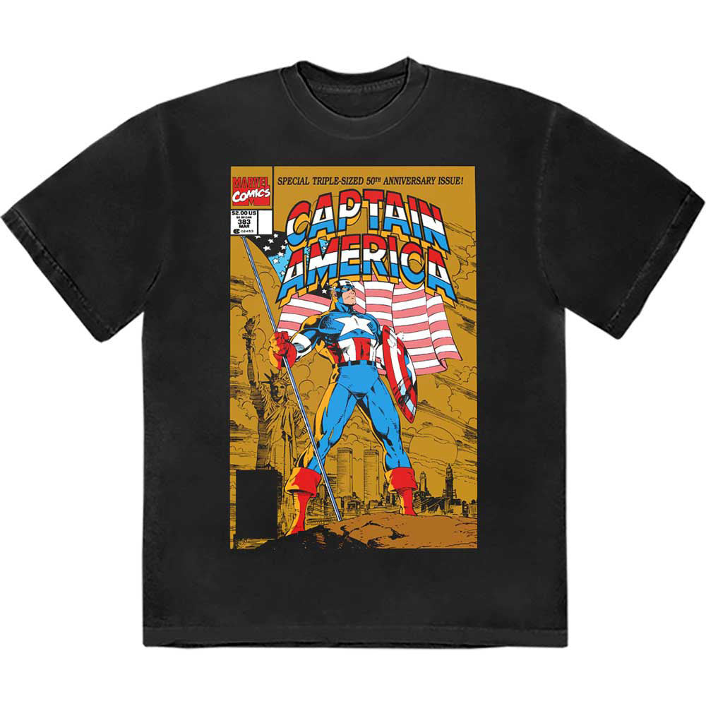 Captain America 50th Comic Cover Marvel T Shirt product image 1