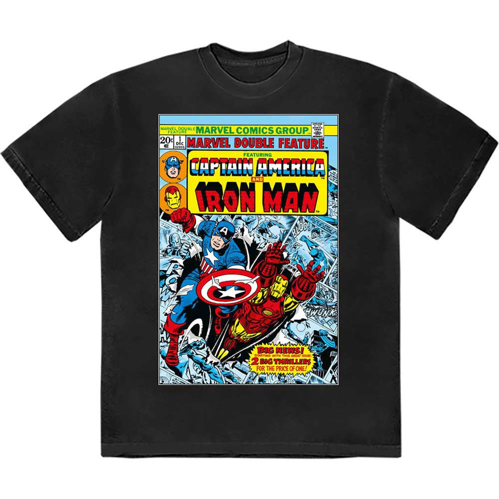 Captain America And Iron Man Comic Cover Marvel T Shirt product image 1