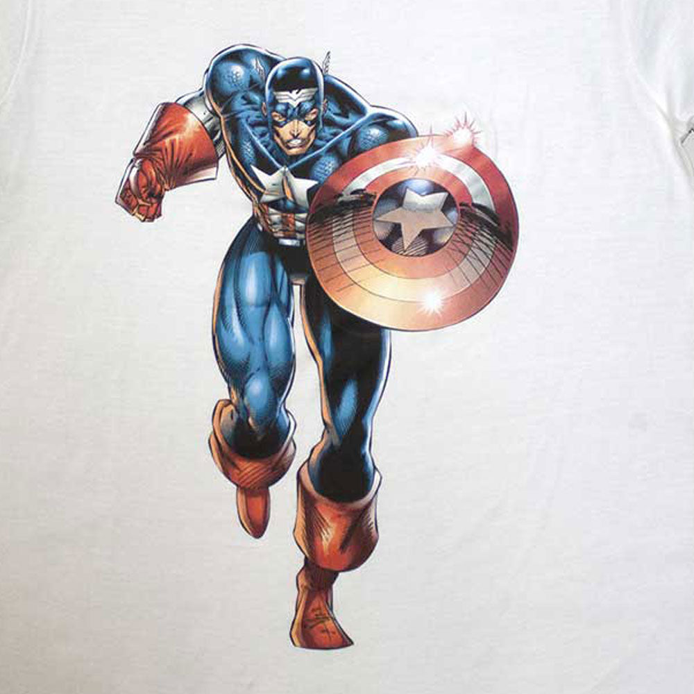 Captain America Running Logo Marvel T Shirt product image 2