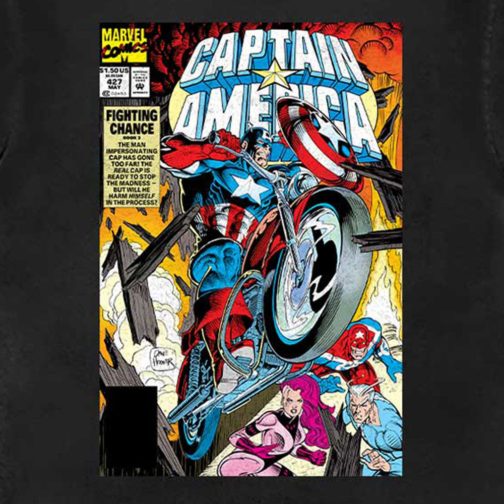 Captain America Wheel Comic Cover Marvel T Shirt product image 2