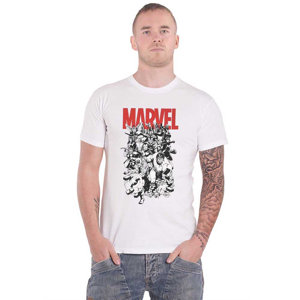 Marvel B&W Characters T Shirt product image 1