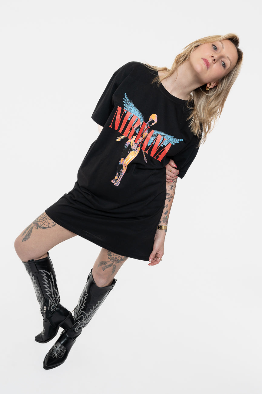 Nirvana Angelic Band Logo T Shirt Dress product image 4
